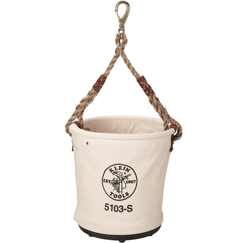 Bucket Tool Pouch, 12" L x 12" W x 12" H, Canvas, Beige Ontario Packaging