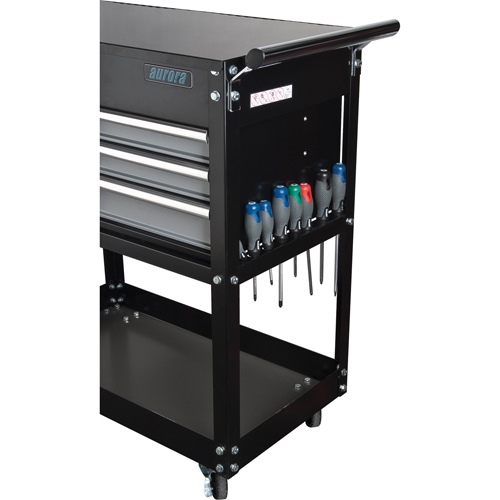 Chariot utilitaire, 4 tiroirs, 18" lo x 33" la x 39" h, Noir Ontario Packaging