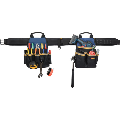 Combin&eacute;s de ceinture &agrave; outils &agrave; 20 pochettes, Polyester, Noir Ontario Packaging