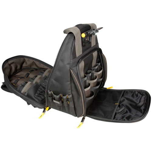 Techgear 53-Pocket Tool Backpack, 16" L x 13-1/4" W, Black, Polyester Ontario Packaging