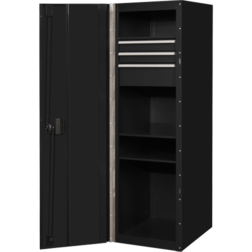 RX Series Side Cabinet, 3 Drawers, 19" W x 25" D x 61" H, Black Ontario Packaging