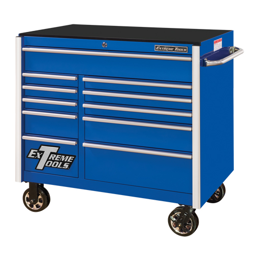 Armoire roulante pour outils s&eacute;rie RX, 11 tiroirs, 41-1/2" la x 25-1/2" p x 40-1/2" h, Bleu Ontario Packaging