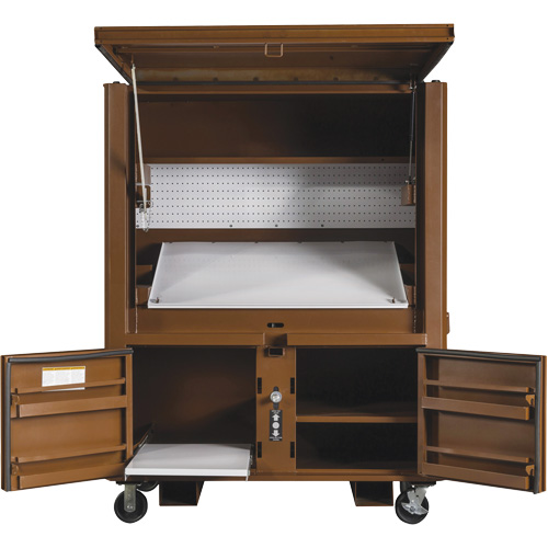 Field Office Jobsite Box, 33" W x 63" D x 80" H, Steel, Red Ontario Packaging