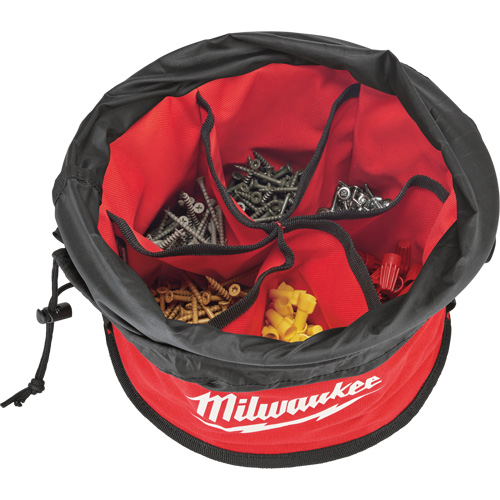 Parachute Organizer Bag, 11-4/5" L x 11-4/5" W x 11" H, Nylon, Black/Red Ontario Packaging