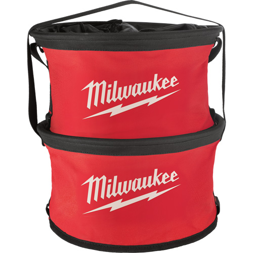 Parachute Organizer Bag, 11-4/5" L x 11-4/5" W x 11" H, Nylon, Black/Red Ontario Packaging