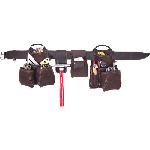 Deluxe Contractor's Tool Belt, Leather, Tan Ontario Packaging