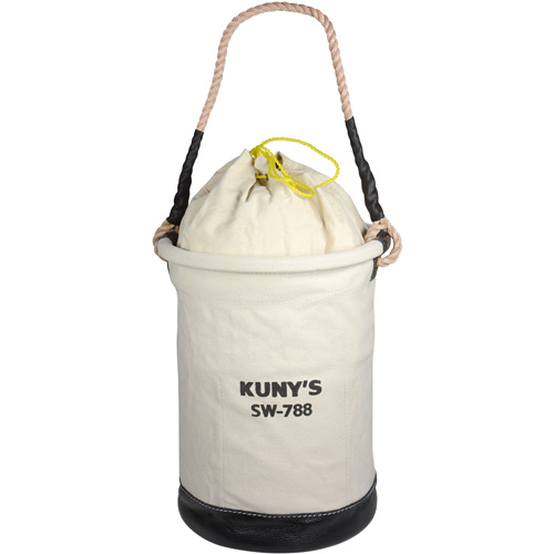 Parachute Top Tool Bucket, 11-1/2" L x 11-1/2" W x 16" H, Canvas, Beige Ontario Packaging