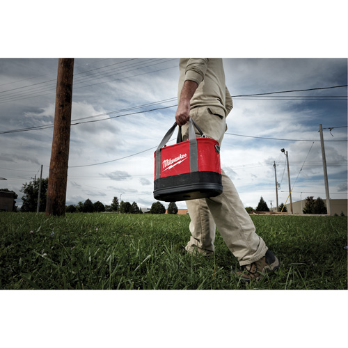 Aerial Utility Oval Bag, Ballistic Nylon, 14 Pockets, Black/Red Ontario Packaging
