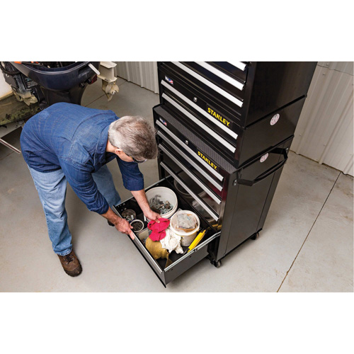 Armoire &agrave; outils moyenne de s&eacute;rie 300, 26" la, 2 tiroirs, Noir Ontario Packaging