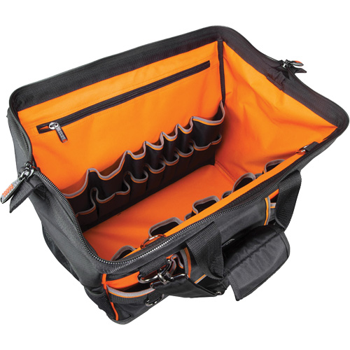 Tradesman Pro Wide-Open Tool Bag, Ballistic Nylon, 42 Pockets, Black Ontario Packaging