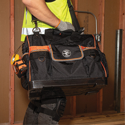 Tradesman Pro Wide-Open Tool Bag, Ballistic Nylon, 42 Pockets, Black Ontario Packaging