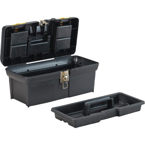 Coffre &agrave; outils avec plateau de s&eacute;rie 2000, 16" la x 7-1/10" p x 8-1/10" h, Noir/Jaune Ontario Packaging