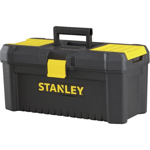 Coffre &agrave; outils avec plateau Essential, 16" la x 8" p x 7-3/10" h, Noir/Jaune Ontario Packaging