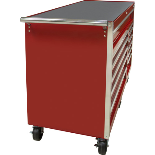 Chariot &agrave; outils industriel, 12 tiroirs, 56" la x 24-1/2" p x 38-1/8" h, Rouge Ontario Packaging