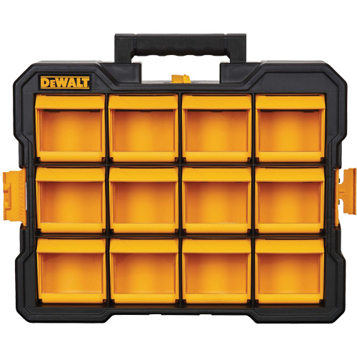 Flip-Bin Organizer, 3-7/8" W x 17-3/4" D x 13-7/8" H, Black/Yellow Ontario Packaging