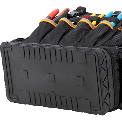 Molded Base Tool Backpack, 18" L x 13" W, Black/Blue, Ballistic/Polyester Ontario Packaging