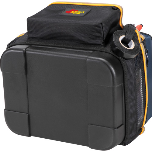 Porte-outils &eacute;lectrique/CHVAC &agrave; base moul&eacute;e, Polyester balistique, 20 pochettes, Noir/Bleu Ontario Packaging