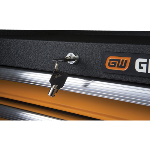 Coffre &agrave; outils de s&eacute;rie GSX, 26" la, 4 tiroirs, Noir/Orange Ontario Packaging