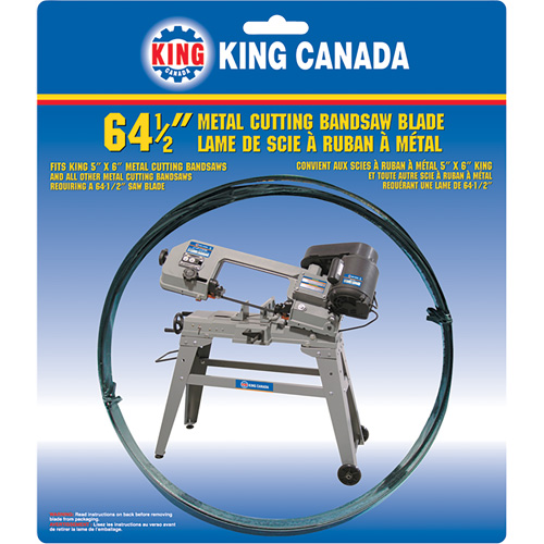General Purpose Band Saw Blade, Bi-Metal, 64-1/2" L x 1/2" W x 0.025" Thick, 14 TPI Ontario Packaging