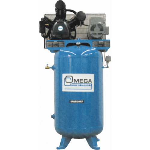 Industrial Series Air Compressors - Vertical Compressors - Two Stage, 66.6 Gal. (80 US Gal) Ontario Packaging