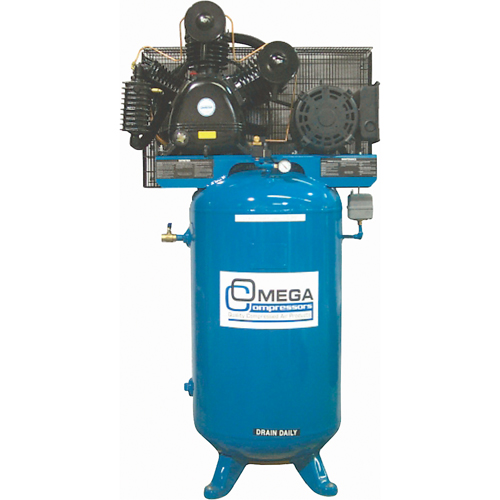Industrial Series Air Compressors - Vertical Compressors - Two Stage, 66.6 Gal. (80 US Gal) Ontario Packaging
