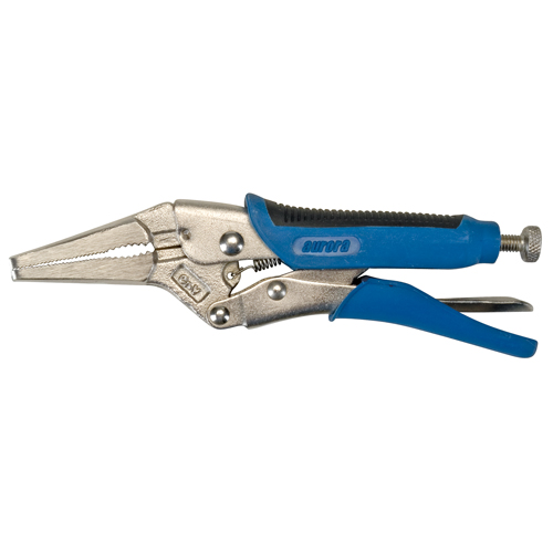 Locking Pliers with Wire Cutter, 6" Length, Long Nose Ontario Packaging