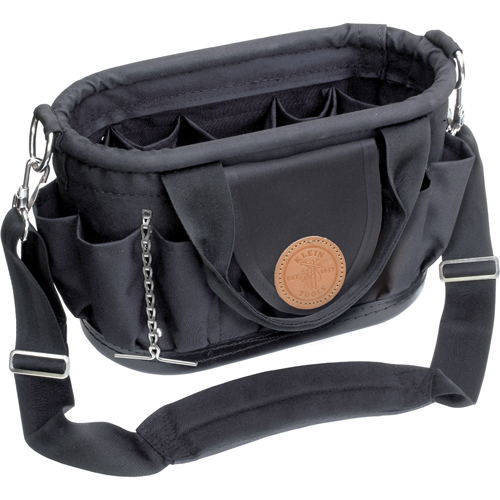 Porte-outils avec courroie d'&eacute;paule Tool Tote, Polyester, 17 pochettes, Noir Ontario Packaging