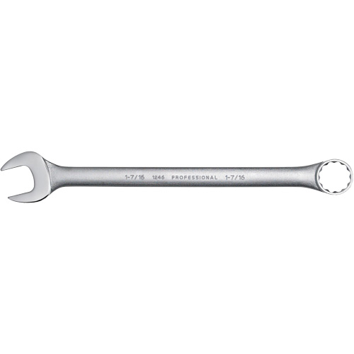 Combination Wrench, 12 Point, 1-7/16", Satin Finish Ontario Packaging