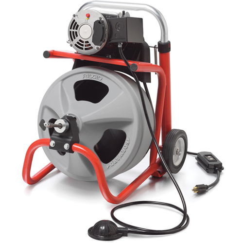 K-400 Drain Cleaning Machine with C-31 IW Cable, Electric, 3/8" Ontario Packaging