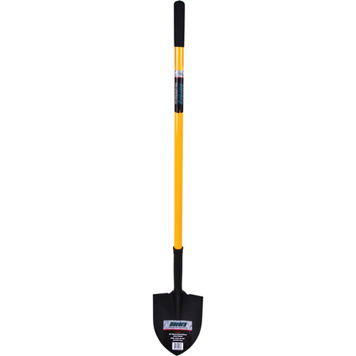 Round Point Shovel, Tempered Steel Blade, Fiberglass, Straight Handle Ontario Packaging