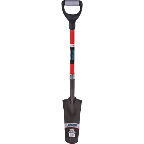 Heavy-Duty Drain Spade, Carbon Steel, 14" x 5-1/2" Blade, 29" L, D-Grip Handle Ontario Packaging