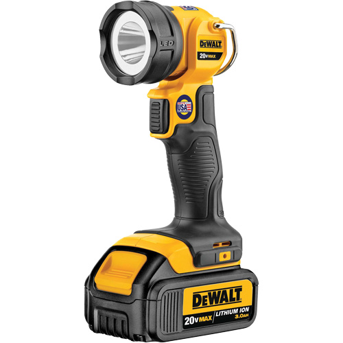 Lampe de travail Max, DEL, 110 lumens, 11 hres de fonctionnement, Bloc-pile Rechargeable, Plastique Ontario Packaging