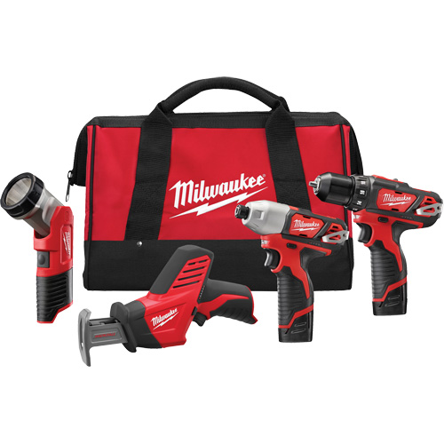 Trousse de 4 outils sans fil M12, Lithium-ion Ontario Packaging