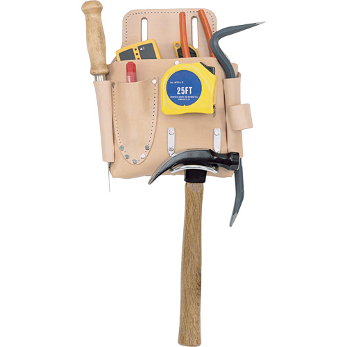 Poche pour outils de travail des cloisons s&egrave;ches, Porte-outil, Cuir, 7 Poches Ontario Packaging