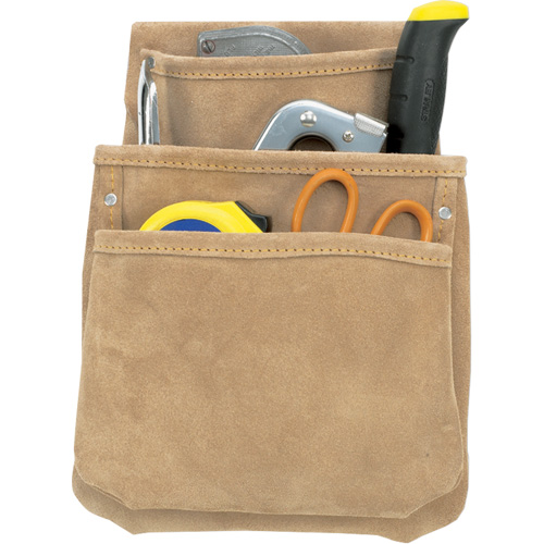 Drywall Pouches, Multiple Tool Holder, Leather, 3 Pockets Ontario Packaging