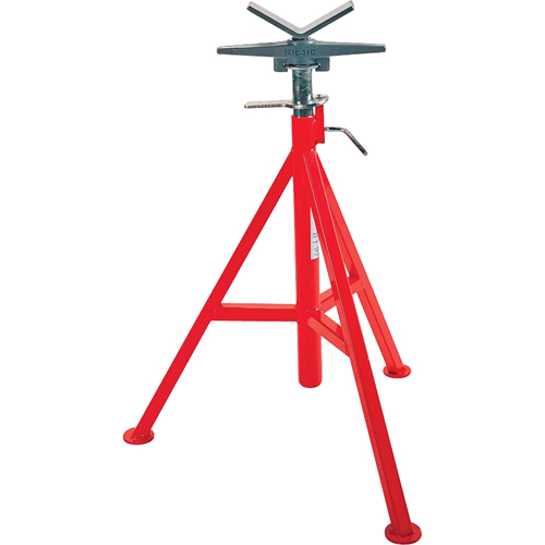 V Head High Pipe Stand #VJ-99, 71-132 cm Height Adjustment, 12" Max. Pipe Capacity, 2500 lbs. Max. Weight Capacity Ontario Packaging