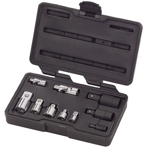 Jeu de douilles &agrave; joints et d'adaptateurs de douilles universelles 1/4", 3/8" et 1/2" &agrave; 10 pi&egrave;ces Ontario Packaging