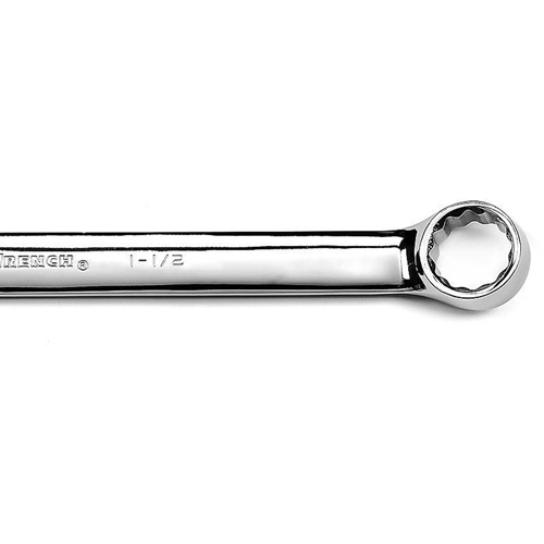 12-Point Long Pattern Combination Wrench, 12 Point, 1-1/2", Chrome/Polished Finish Ontario Packaging