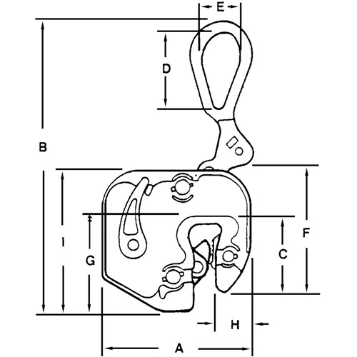 &eacute;lingue l&egrave;ve-t&ocirc;le GXL, 1000 lb (0,5 tonne), Ouverture de la m&acirc;choire de 1/16" - 5/8" Ontario Packaging