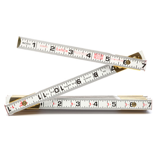R&egrave;gle en bois pliante, 6' lo, Bois, Graduations de 1/6" Ontario Packaging