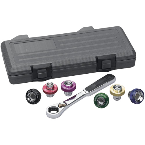 6 Point Magnetic Oil Drain Plug Metric Socket Set, 7 Pieces, 3/8" Drive Size Ontario Packaging