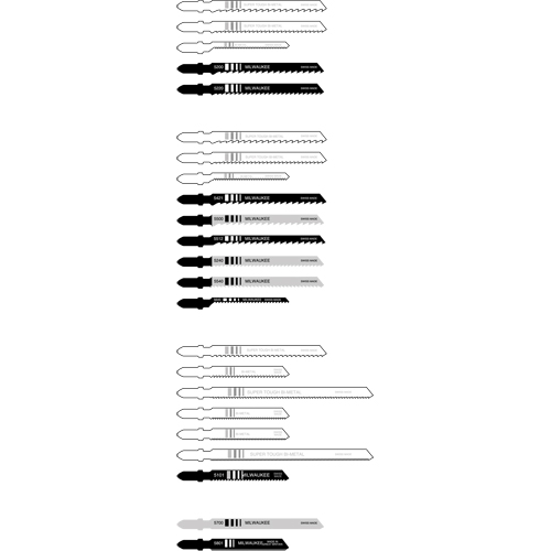 Lame de scie sauteuse, Bim&eacute;tal, Tige en T, 4" lo, 6 dents par pouce Ontario Packaging