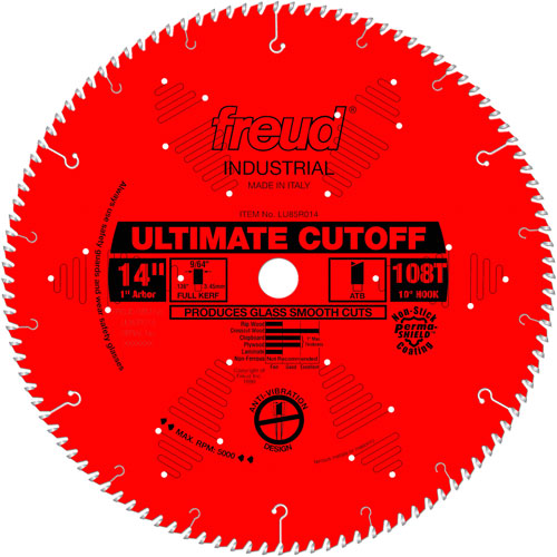 Lames de scie industrielle TCS - finition et coupe en travers, 14", 108 dents, Pour Bois Ontario Packaging