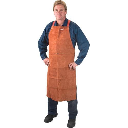 Tablier en cuir, Salopette, 48" lo, Lava Brown Ontario Packaging