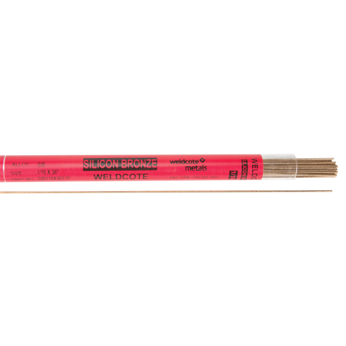 36" Cut Length TIG Rods, 1/16", Silicone Bronze Ontario Packaging