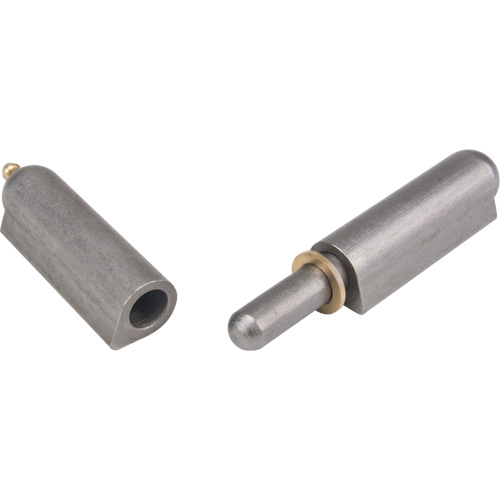Weld-On Hinge, 0.787" Dia. x 5.906" L, Mild Steel w/Fixed Steel Pin Ontario Packaging