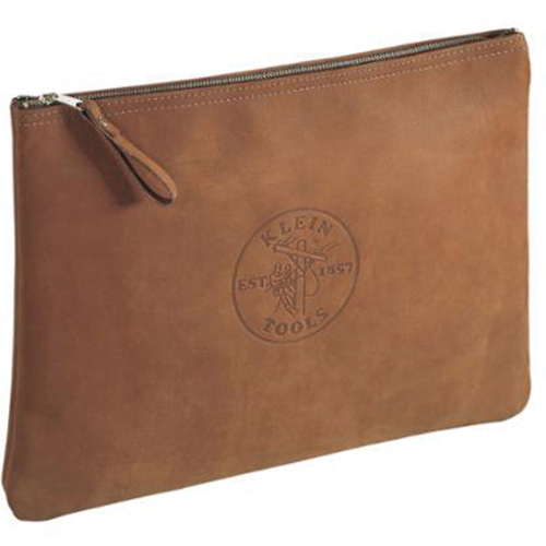 Contractor's Leather Portfolio Zipper Bag, Tool Holder, Leather, 1 Pockets Ontario Packaging