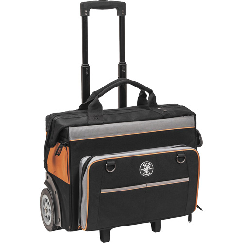Sac &agrave; outils roulant Tradesman Pro, Polyester balistique, 24 pochettes, Noir/Orange Ontario Packaging
