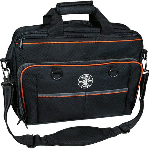 Sac techno Tradesman Pro avec pochette pour ordinateur portable, Polyester, 22 pochettes, Noir/Orange Ontario Packaging