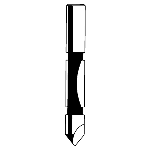 Router Bit - Panel Pilot Bit, 1/4" Dia., 3/4" H, 2-1/4" L, 1/4" Shank Ontario Packaging